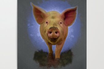 A handsome Pig Poster