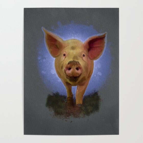 A handsome Pig Poster