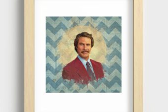 ANCHORMAN Recessed Framed Print