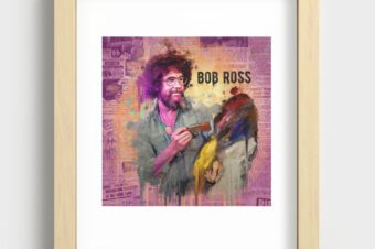 Bob Ross Recessed Framed Print