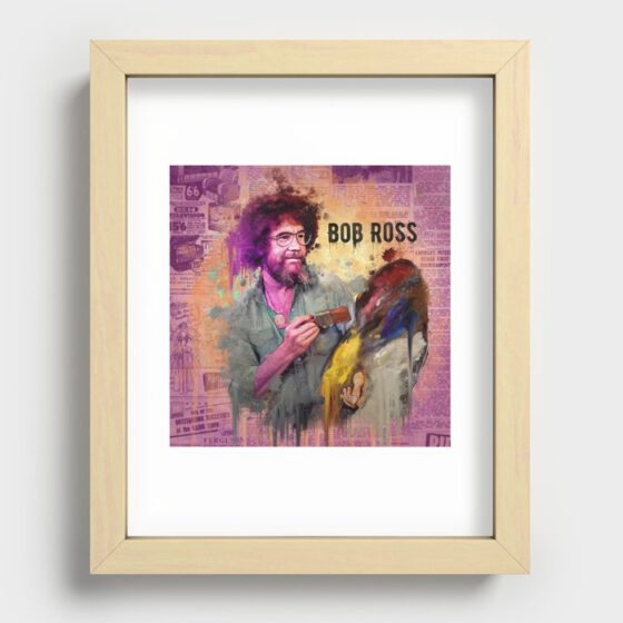 Bob Ross Recessed Framed Print