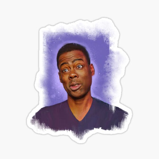 CHRIS ROCK – Famous standup comedian Portraits  Sticker