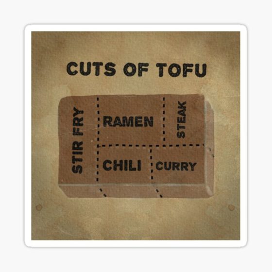 CUTS OF TOFU Sticker