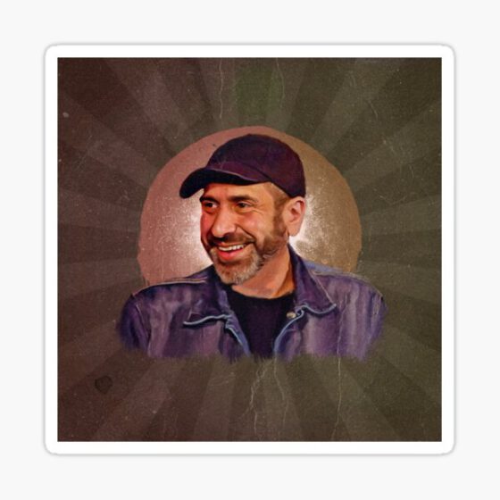 DAVE ATTELL- COOL COMEDIAN PORTRAITS Sticker