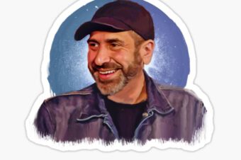 DAVE ATTELL- Famous standup comedian Portraits  Sticker