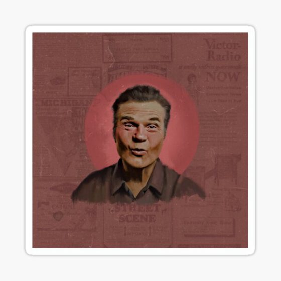 FRED WILLARD – COOL COMEDIAN PORTRAITS Sticker
