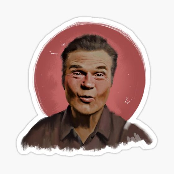 FRED WILLARD – Famous standup comedian Portraits  Sticker