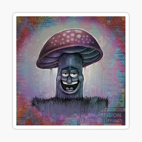 Happy mushrooms  Sticker