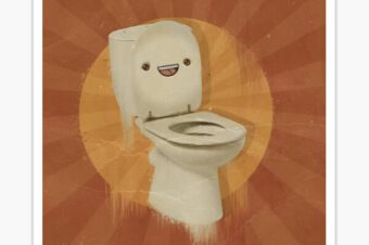 Happy toilet Sticker