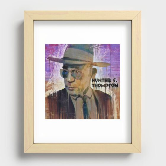 Hunter s thompson Recessed Framed Print