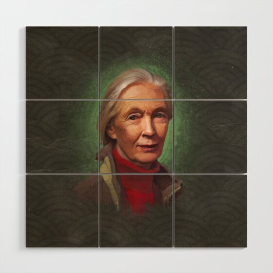 JANE GOODALL  Wood Wall Art