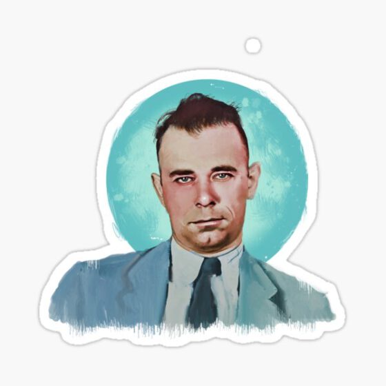 JOHN DILLINGER – Famous Mafia Portraits  Sticker
