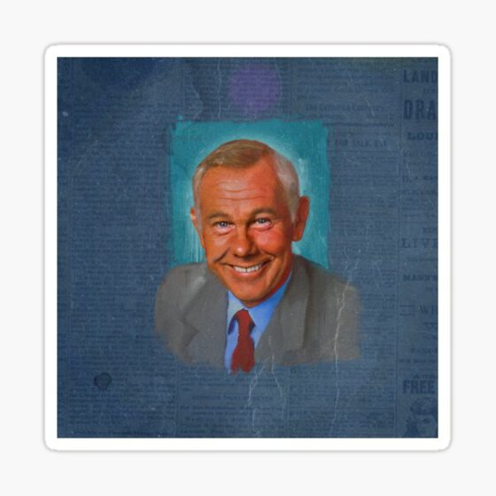 JOHNNY CARSON  – COOL COMEDIAN PORTRAITS Sticker