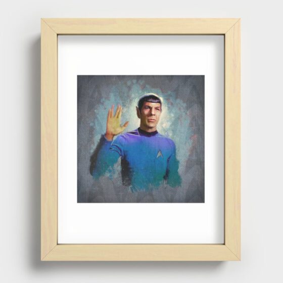 Live long and prosper Recessed Framed Print