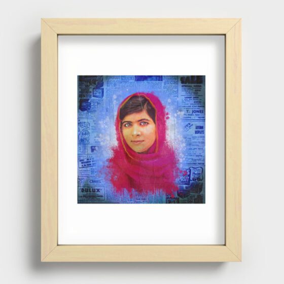 Malala Yousafzai Recessed Framed Print