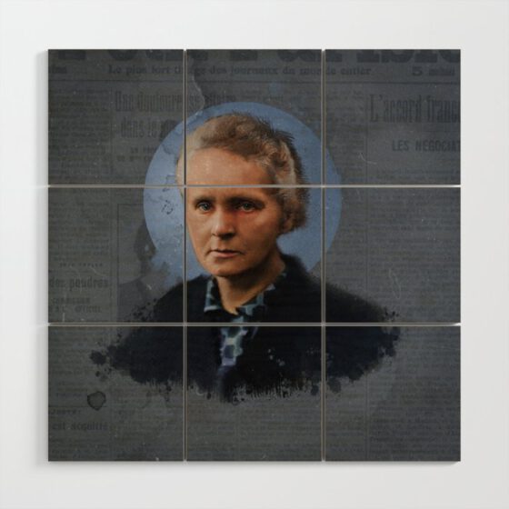 MARIE CURIE Wood Wall Art