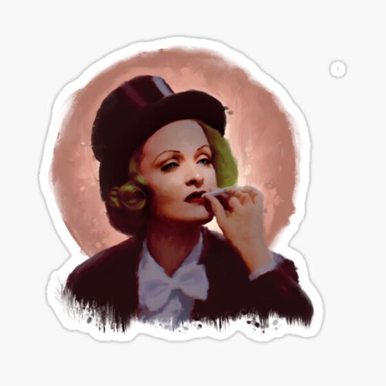 Marlene Dietrich – Famous Actor and Singer Portraits Sticker