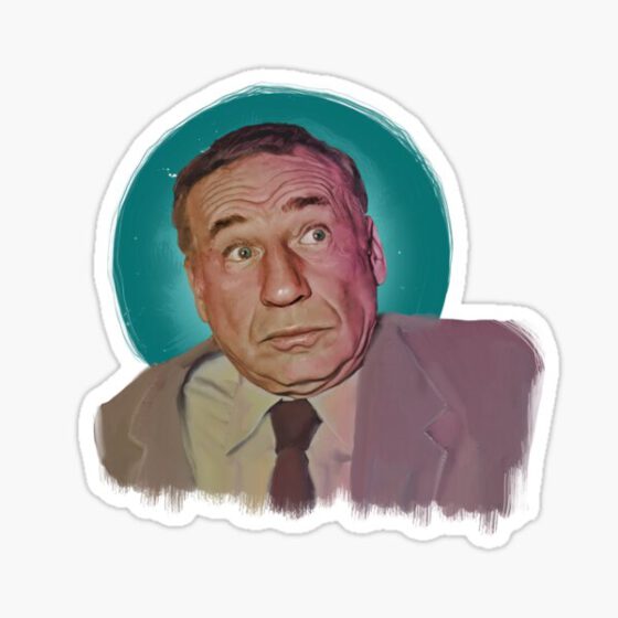 MEL BROOKS – Famous standup comedian Portraits  Sticker