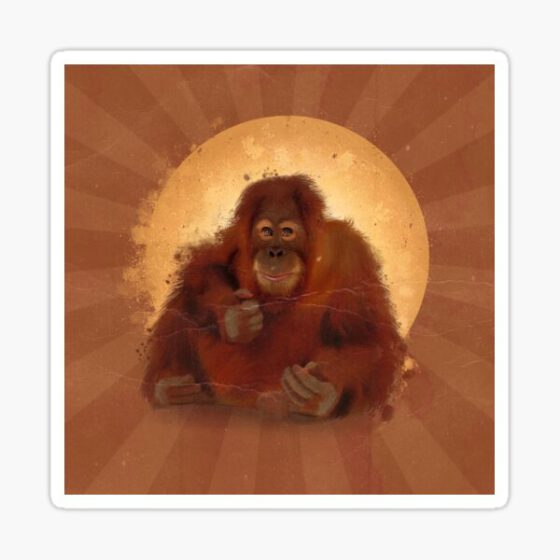 Orangutans!  Sticker