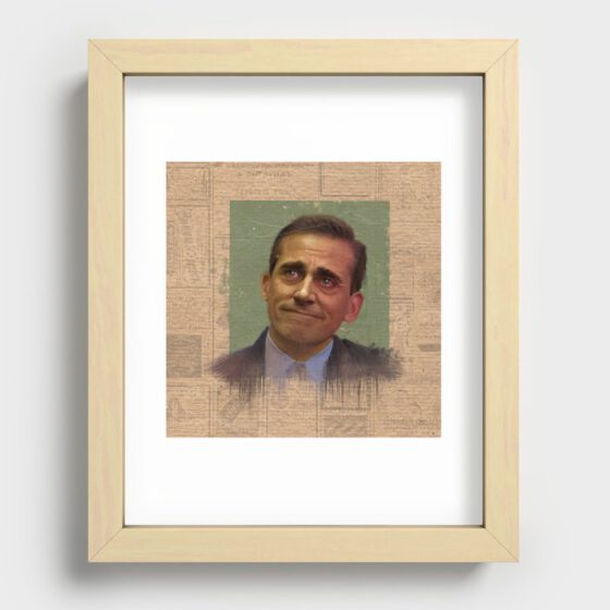 Put on a brave face Recessed Framed Print