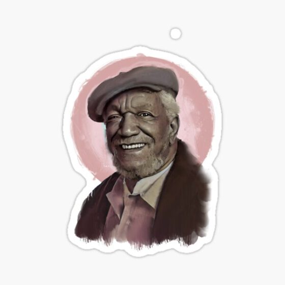 Redd Foxx – Famous standup comedian Portraits  Sticker