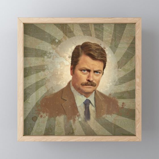 RON SWANSON  Framed Mini Art Print