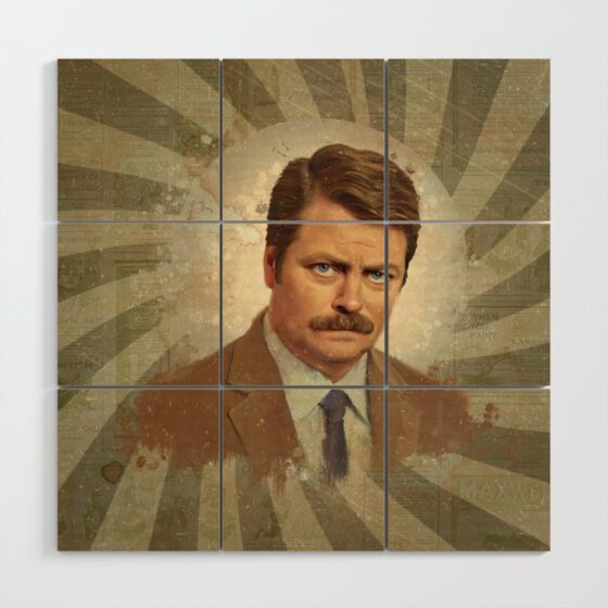 RON SWANSON  Wood Wall Art