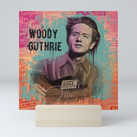 WOODY GUTHRIE  Mini Art Print