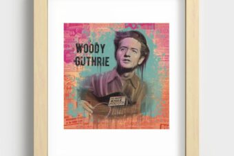 WOODY GUTHRIE  Recessed Framed Print