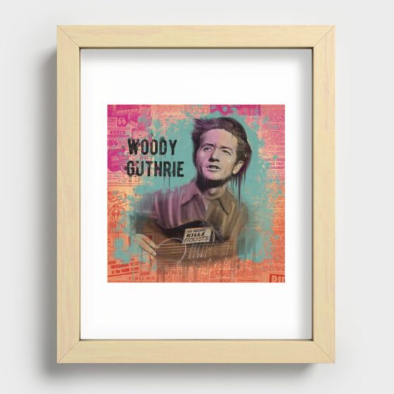 WOODY GUTHRIE  Recessed Framed Print