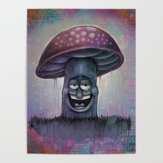 Happy mushroom Poster