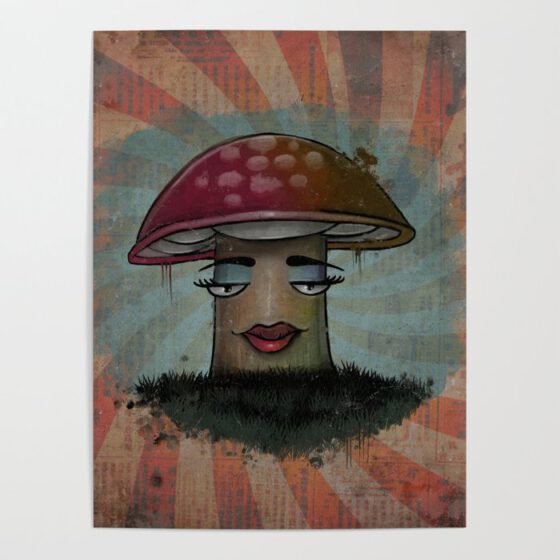 Lady magic mushroom  Poster